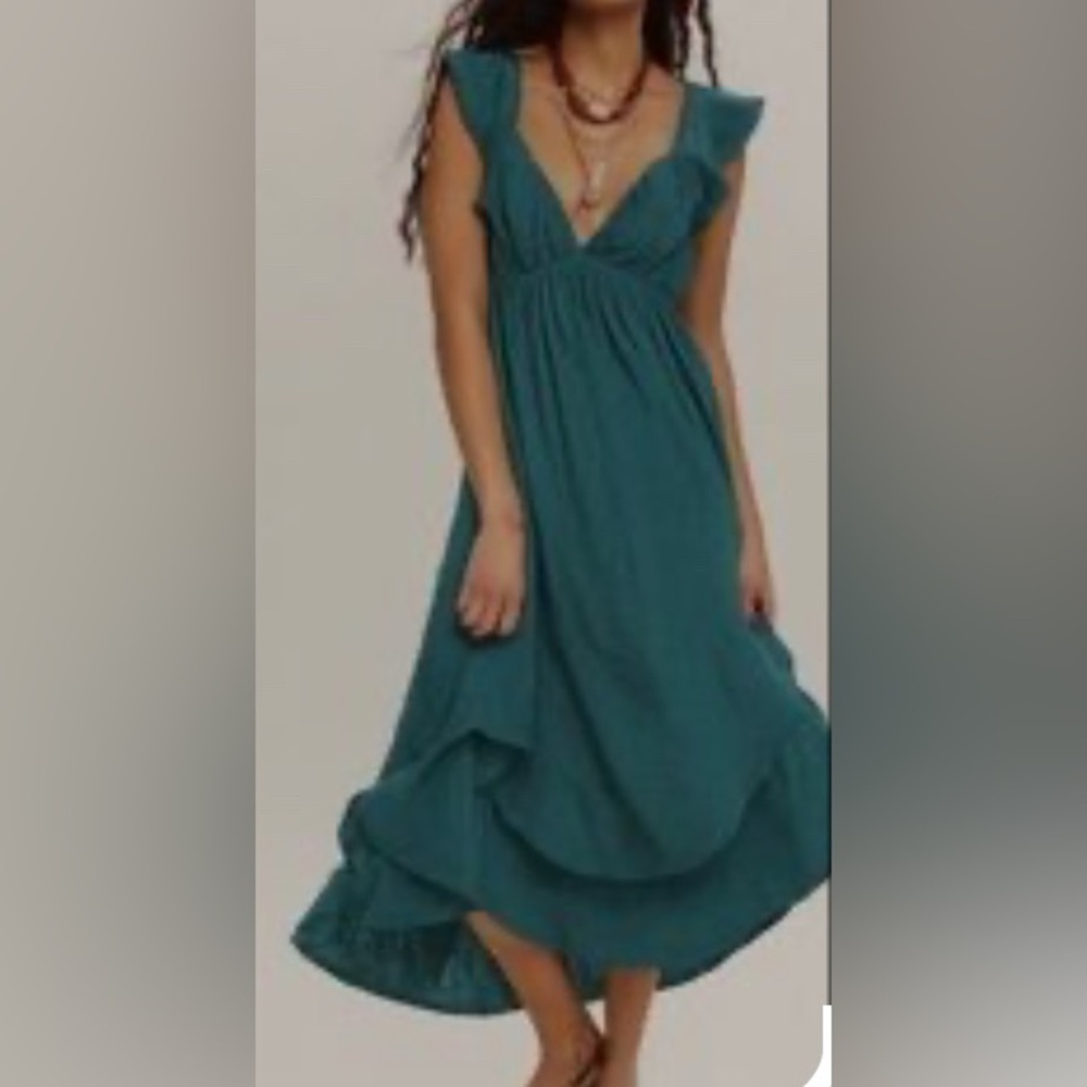 Free People Free-est Aquamarine Maxi Dress - NWT - Size L